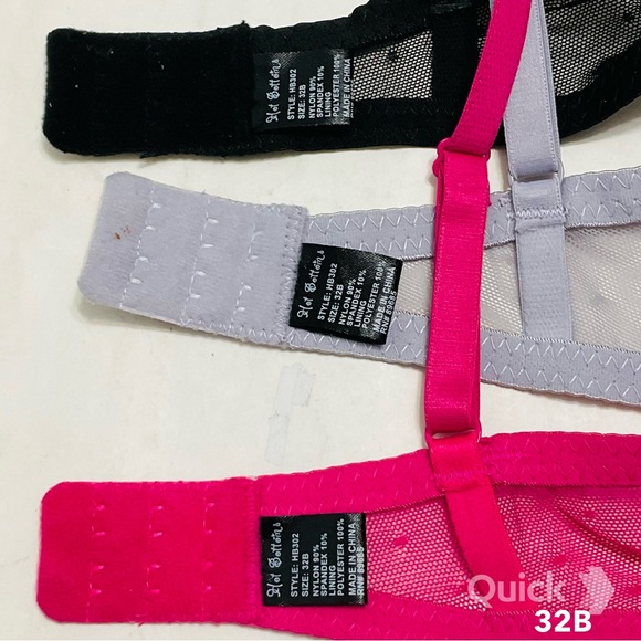 NWT 3 pcs Polka Dots Mesh Light Padded Bras - Picture 7 of 8